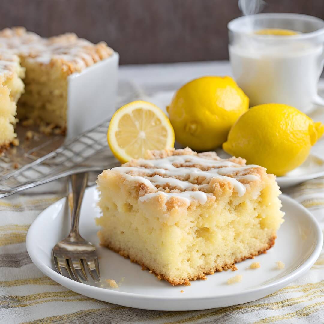 Lemon Raspberry Coffee Cake